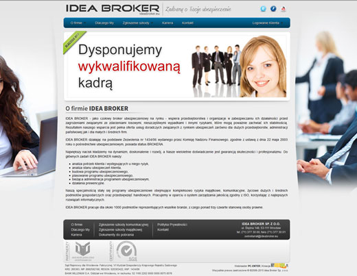 Wykonanie strony internetowej IdeaBroker.eu